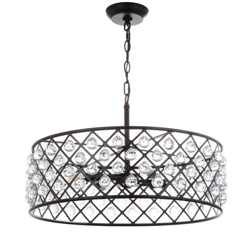 Gabrielle Crystal/Metal LED Pendant - JONATHAN Y